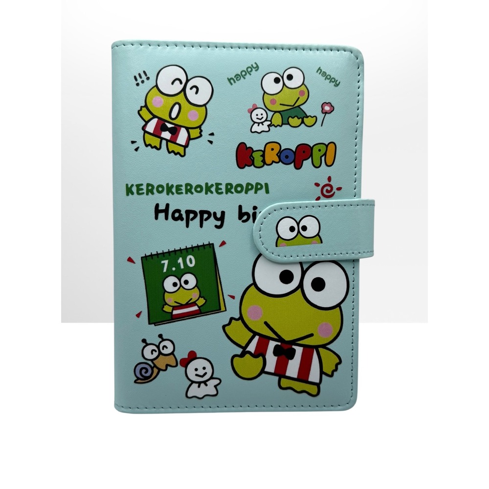 Sanrio Keroppi Happy Birthday 6 Ring Binder Planner Journal Blue A6 Grid Paper